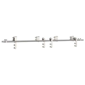vidaXL Set piese pentru ușă glisantă, argintiu, 200 cm oțel inoxidabil