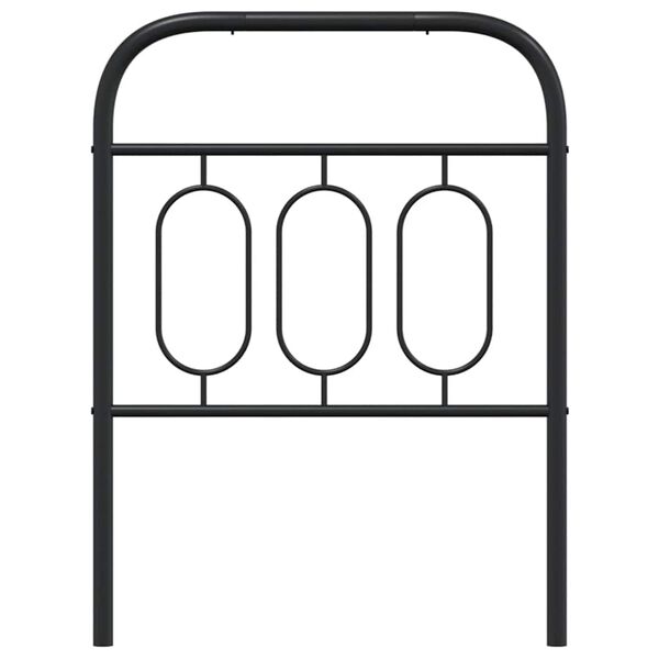 vidaXL Tăblie de pat de schimb metalică, negru, 75 cm