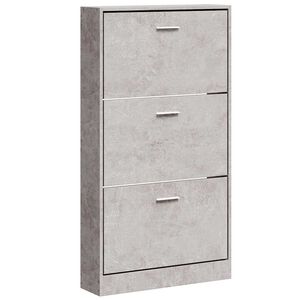 vidaXL Pantofar, gri beton, 59x17x108 cm, lemn compozit