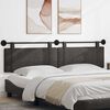 vidaXL Cap de pat suspendat Pe perete Negru 210 x 55 x 5 cm PU antic
