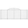 vidaXL Coșuri gabion arcuite 4 buc, 300x50x100/120 cm fier galvanizat