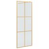 vidaXL Zid de duș walk-in Auriu 80 x 195 cm sticlă securizată