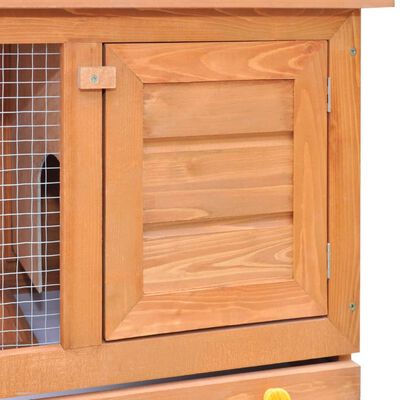Cușcă de exterior iepuri cușcă adăpost animale mici, 1 ușă, lemn