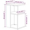 vidaXL Măsuță laterală, stejar fumuriu, 36x30x56 cm, lemn prelucrat