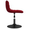 vidaXL Scaun de bucătărie pivotant, roșu vin, catifea
