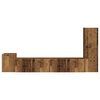 vidaXL Set comodă TV Pe perete 3 pcs Lemn vechi Lemn compozit