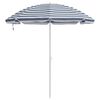 vidaXL Parasol de Plajă Albastru și Alb 263 x 263 x 272 cm