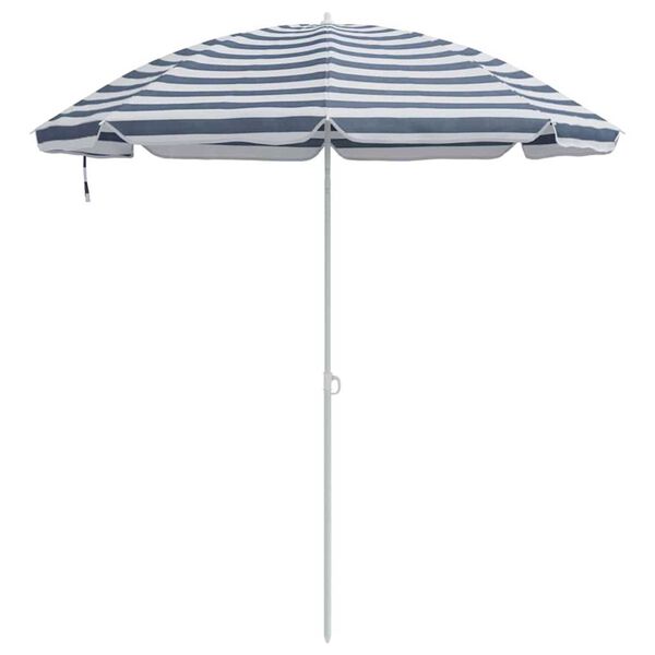 vidaXL Parasol de Plajă Albastru și Alb 263 x 263 x 272 cm