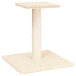 vidaXL St&acirc;lp de zg&acirc;riat pentru pisici cu platformă, crem, 38 cm