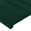 vidaXL Tăblie de pat cu aripioare verde &icirc;nchis 103x23x78/88 cm catifea