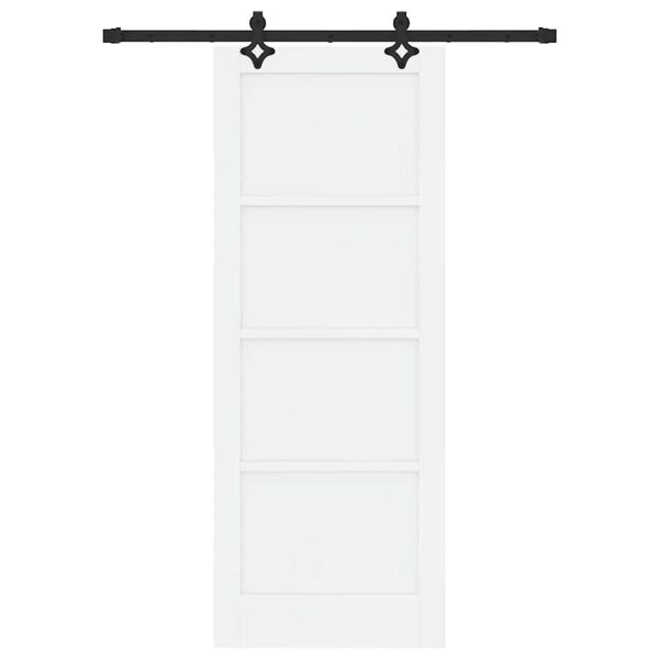 vidaXL Ușă glisantă ORKDAL Alb 78 x 202 cm Lemn de pin masiv