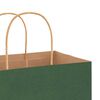 vidaXL Pungi de h&acirc;rtie 250 buc cu m&acirc;nere verde 15x8x21 cm