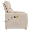 vidaXL Fotoliu de masaj electric, crem, microfibră