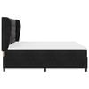 vidaXL Pat cu arcuri cu saltea cu headboard Negru 200 x 200 cm Catifea