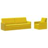 vidaXL Set de canapea 2 pcs Galben Catifea