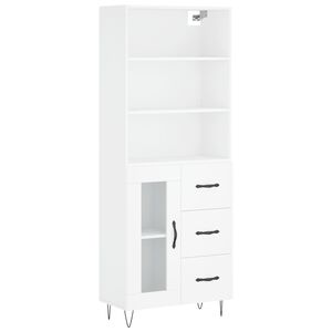 vidaXL Dulap &icirc;nalt, alb, 69,5x34x180 cm, lemn compozit