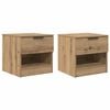 vidaXL Dulap de pat cu sertar 2 pcs Stejar Artizanal 40 x 39 x 40cm