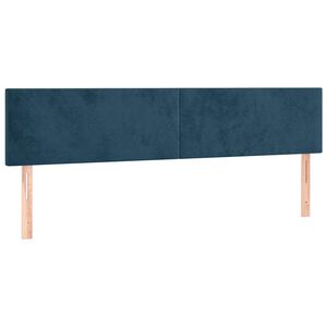 vidaXL Tăblii de pat, albastru &icirc;nchis, 180x5x78/88 cm, catifea