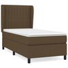 vidaXL Pat box spring cu saltea, maro &icirc;nchis, 80x200 cm, textil