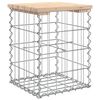 vidaXL Bancă de grădină, design gabion, 33x31x42 cm, lemn masiv de pin