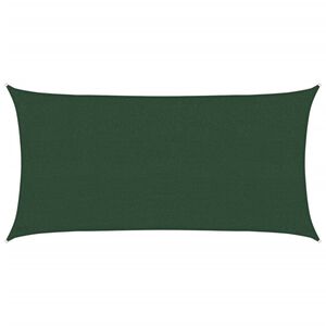 vidaXL P&acirc;nză parasolar, verde &icirc;nchis, 2,5x5 m, HDPE, 160 g/m&sup2;