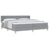vidaXL Pat cu arcuri cu saltea Gri deschis 200 x 200 cm țesătură
