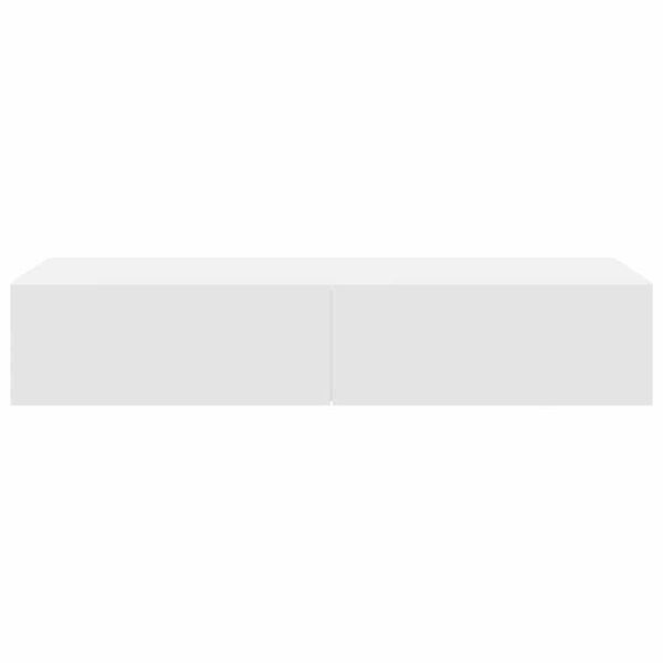 vidaXL Raft de perete cu sertare, alb, 100x36x19 cm, lemn prelucrat