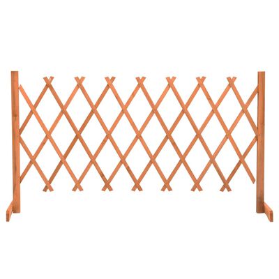 vidaXL Gard cu zăbrele de grădină, portocaliu, 150x80 cm, lemn de brad