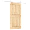 vidaXL Ușă glisantă Natural și Alb 100 x 210 cm Lemn de Pin Solid