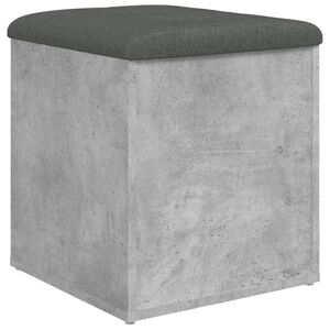 vidaXL Bancă de depozitare, gri beton, 42x42x45 cm, lemn prelucrat