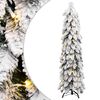 vidaXL Brad de Crăciun artificial pre-iluminat 80 LED-uri/zăpadă 150cm