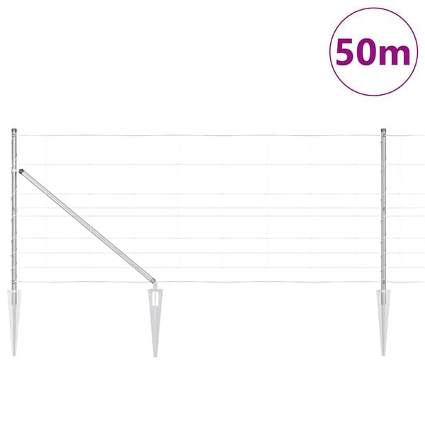 vidaXL St&acirc;lp de gard. Galvanizat 50 x 1 m Oțel