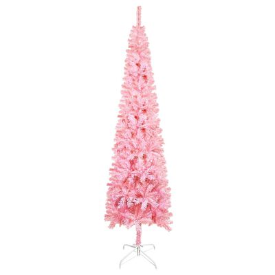 vidaXL Brad de Crăciun artificial subțire, roz, 150 cm