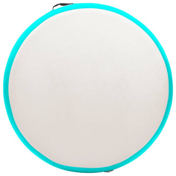 vidaXL Saltea gimnastică gonflabilă cu pompă verde 100x100x15 cm PVC