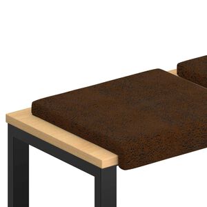 vidaXL Perna pentru bancă 4 buc. Material din microfibră Maro