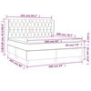 vidaXL Pat box spring cu saltea, albastru &icirc;nchis, 160x200 cm, catifea