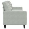 vidaXL Canapea cu 3 locuri, gri deschis, 210 cm, material catifea