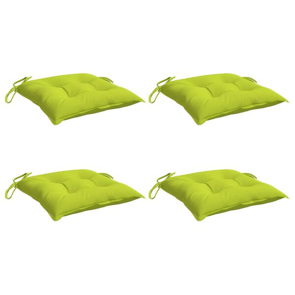 vidaXL Perne de scaun, 4 buc., verde aprins, 40x40x7 cm, textil oxford