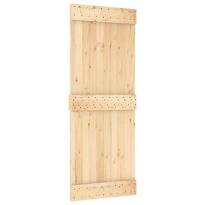 vidaXL Ușă glisantă NARVIK Natural și Negru 80 x 210 cm (152,5 cm)