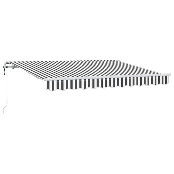 vidaXL Cortina Retractabilă Antracit și Alb 300 x 200 cm