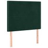vidaXL Pat box spring cu saltea, verde &icirc;nchis, 90x190 cm, catifea