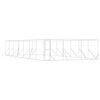 vidaXL Padoc de exterior pentru c&acirc;ini argintiu 6x14x2m oțel galvanizat