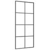 vidaXL Ușă glisantă, negru, 90x205 cm, aluminiu și sticlă ESG