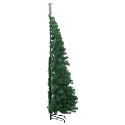 vidaXL Brad de Crăciun artificial de colț, verde, 240 cm, PVC