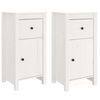 vidaXL Servante, 2 buc., alb, 40x35x80 cm, lemn masiv de pin