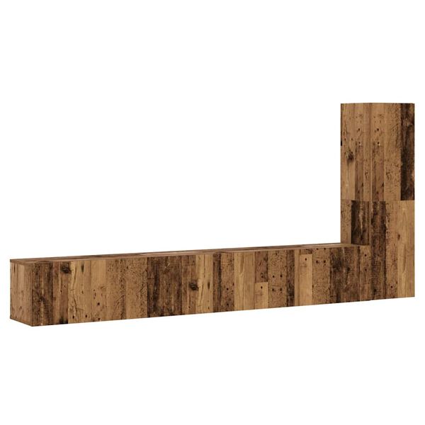 vidaXL Dulapuri TV montate pe perete 3 buc Lemn vechi lemn prelucrat