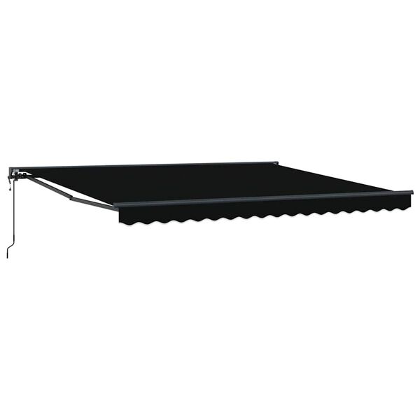 vidaXL Cortina Retractabilă Negru 400 &times; 300 cm Poliester și metal