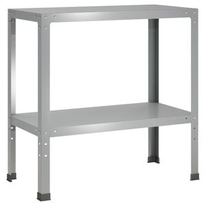 vidaXL Masă pentru ghivece 100 x 40 x 80 cm Oțel Galvanizat Argintiu