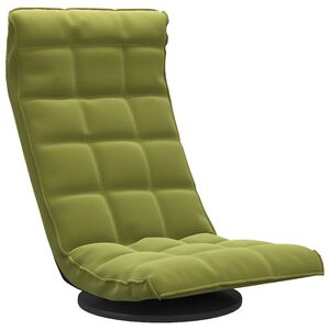 vidaXL Scaun de podea pivotant, verde deschis, catifea