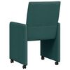 vidaXL Scaune de dining cu roți 2 pcs Verde &icirc;nchis 58 x 65 x 94 cm